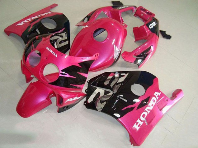 Billige Schwarz Rosa CBR 250 RR MC22 1991-1998 Motorrad Verkleidungen