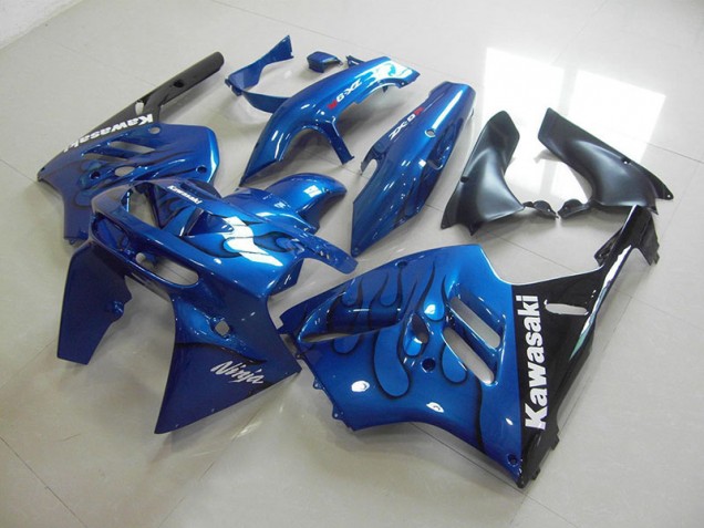 Billige Blau schwarze Flamme ZX9R 1994-1997 Motorrad Verkleidung Billige Blau schwarze Flamme ZX9R 1994-1997 Motorrad Verkleidung