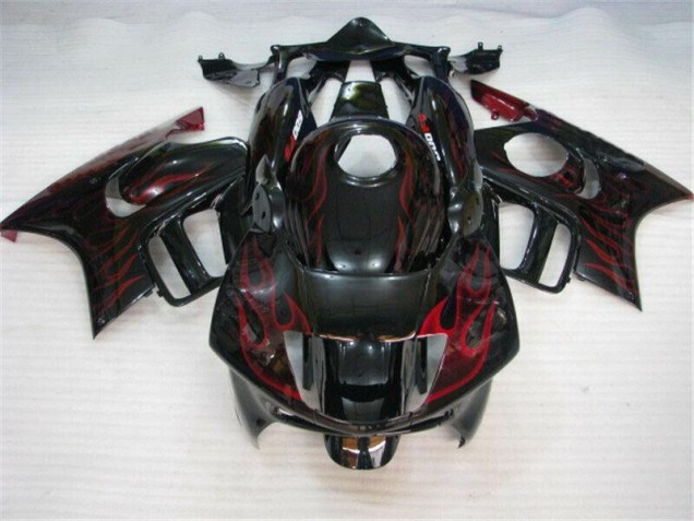 Billige Schwarz rote Flamme CBR 600 F3 1995-1998 Motorrad Verkleidungen
