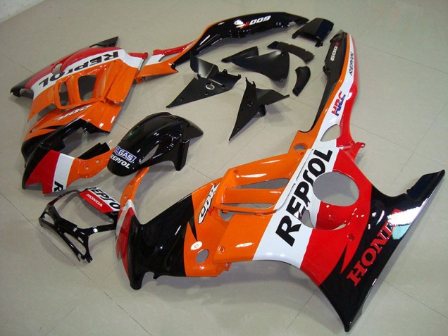 Billige Schwarz Orange Repsol CBR 600 F3 1995-1998 Motorrad Verkleidung