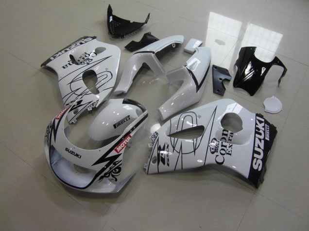 Billige Weiß Corona GSXR 600 1996-2000 Motorrad Verkleidungen Billige Weiß Corona GSXR 600 1996-2000 Motorrad Verkleidungen