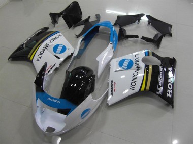 Billige Weiß Konica Minolta CBR 1100 XX Blackbird 1996-2007 Motorrad Verkleidungen