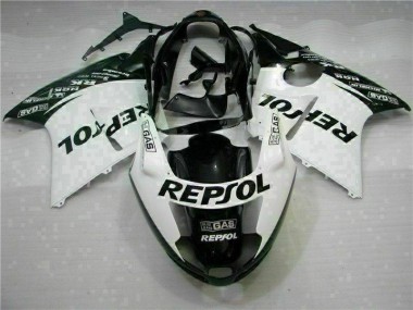 Billige Weiß Schwarz Repsol CBR 1100 XX 1996-2007 Motorrad Verkleidungen