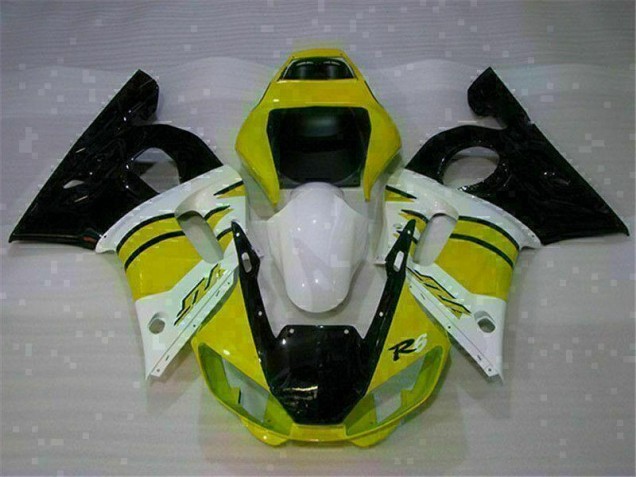 Billige Gelb Weiß R6 1998-2002 Motorrad Verkleidungen Billige Gelb Weiß R6 1998-2002 Motorrad Verkleidungen