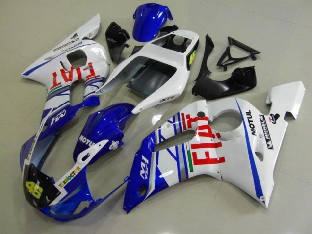 Billige Blau Weiß Fiat R6 1998-2002 Motorrad Verkleidungen