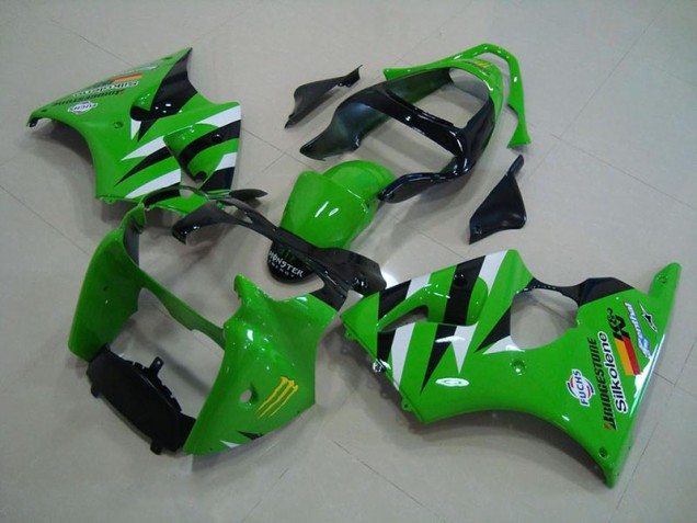 Billige Grün Schwarz ZX6R 2000-2002 Motorrad Verkleidungen Komplett Sets Billige Grün Schwarz ZX6R 2000-2002 Motorrad Verkleidungen Komplett Sets