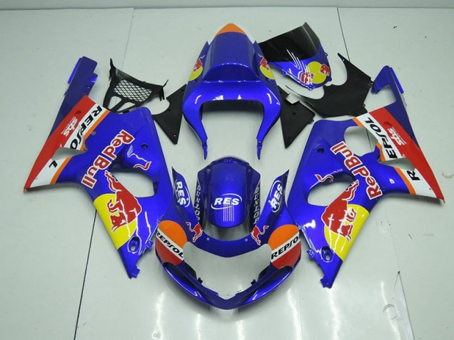 Billige Blau Rot Bull GSXR 1000 K1 2000-2002 Motorrad Verkleidungen Billige Blau Rot Bull GSXR 1000 K1 2000-2002 Motorrad Verkleidungen