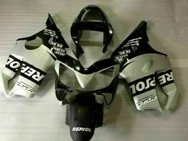 Billige Schwarz Silber Repsol CBR 600 F4i 2001-2003 Motorrad Verkleidungen