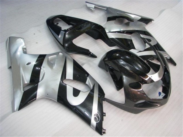 Billige Silber Schwarz GSXR 600 / 750 K1 K2 K3 2001-2003 Motorrad Verkleidungen Billige Silber Schwarz GSXR 600 / 750 K1 K2 K3 2001-2003 Motorrad Verkleidungen