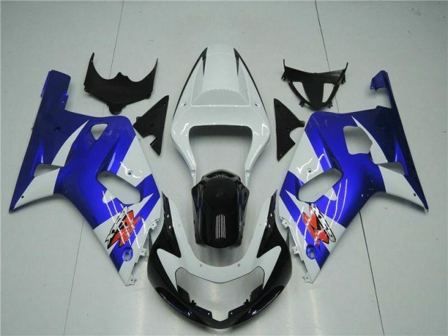 Billige Weiß Blau GSXR 600 / 750 K1 K2 K3 2001-2003 Motorrad Verkleidungen Billige Weiß Blau GSXR 600 / 750 K1 K2 K3 2001-2003 Motorrad Verkleidungen