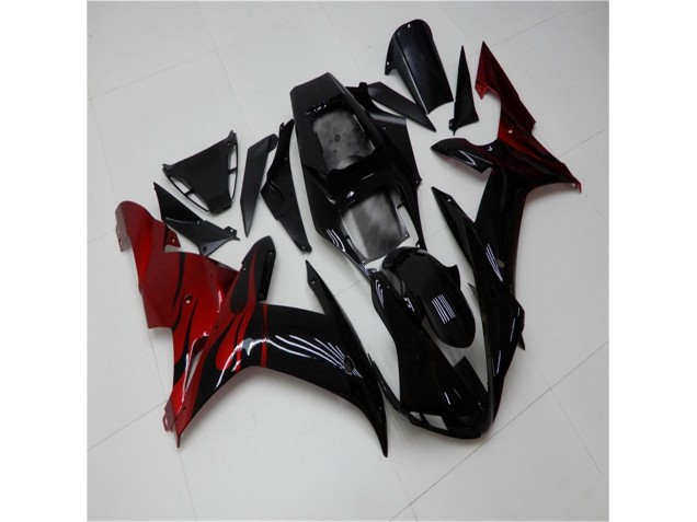 Billige Schwarz Rot R1 2002-2003 Motorrad Verkleidungen