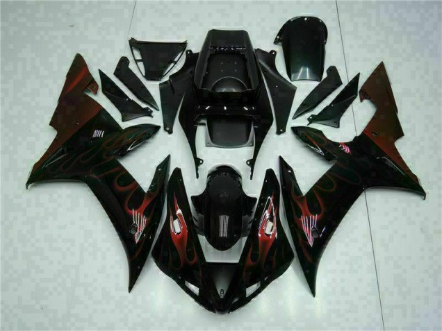 Billige Schwarz R1 2002-2003 Motorrad VollVerkleidungen & Plastik