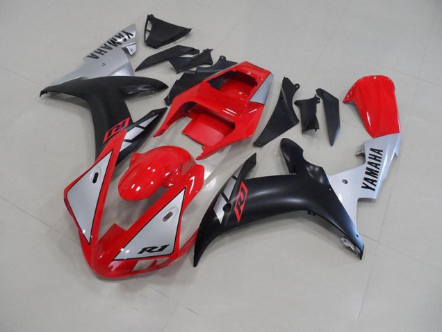 Billige Rot Matte Silber R1 2002-2003 Motorrad Verkleidungen Billige Rot Matte Silber R1 2002-2003 Motorrad Verkleidungen