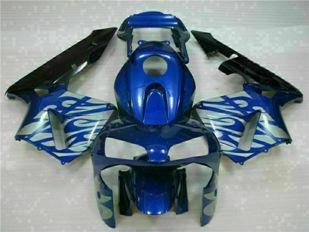 Billige Blau mit silberner Flamme CBR 600 RR 2003-2004 Motorrad Verkleidungen