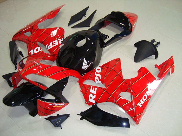 Billige Schwarz Spider Man Repsol CBR 600 RR 2003-2004 Motorrad Verkleidungen