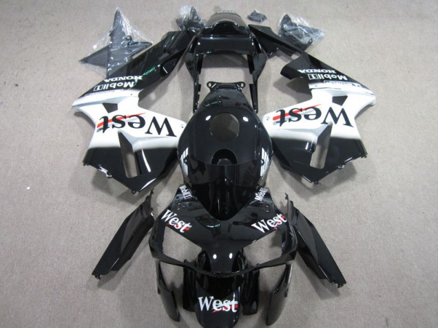 Billige West Weiß Schwarz CBR 600 RR 2003-2004 Motorrad Verkleidungen