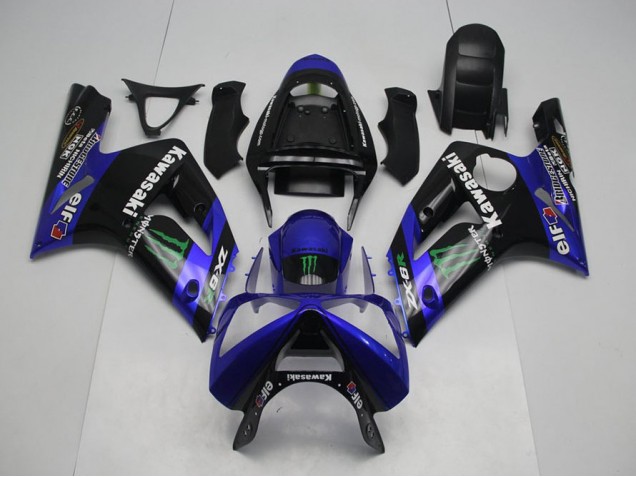 Billige Blau Monster ZX6R 2003-2004 Motorrad Verkleidungen