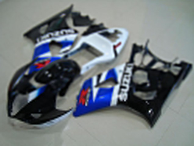 Billige Schwarz Blau Weiß GSXR 1000 K3 2003-2004 Motorrad Verkleidungen Billige Schwarz Blau Weiß GSXR 1000 K3 2003-2004 Motorrad Verkleidungen