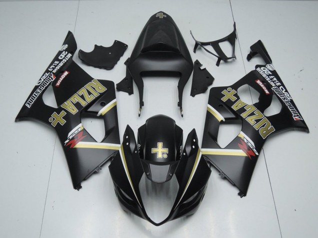 Billige Matt Schwarzer Rizla GSXR 1000 K3 2003-2004 Motorrad Verkleidungen