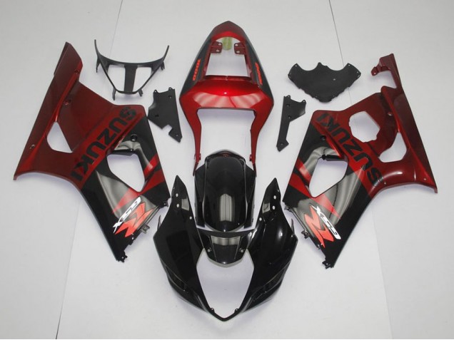 Billige Schwarz Rot GSXR 1000 K3 2003-2004 Motorrad Verkleidungen Billige Schwarz Rot GSXR 1000 K3 2003-2004 Motorrad Verkleidungen
