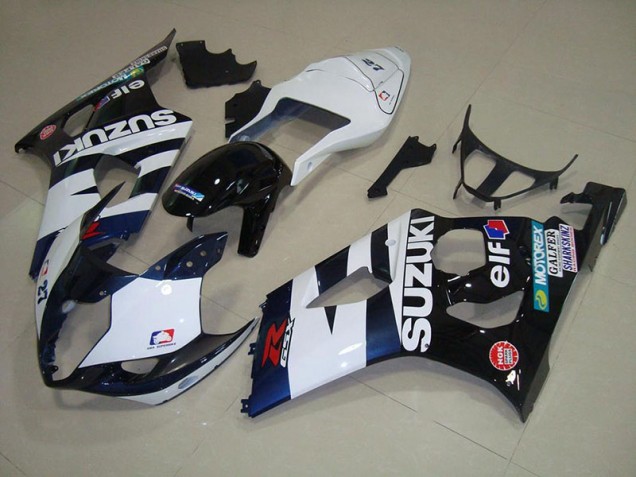 Billige Weiß Schwarz Elf GSXR 1000 K3 2003-2004 Motorrad Verkleidungen Billige Weiß Schwarz Elf GSXR 1000 K3 2003-2004 Motorrad Verkleidungen