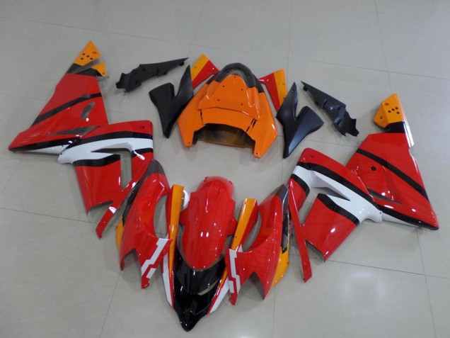 Billige Orange Schwarz und Weiß ZX10R 2003-2005 Motorrad Verkleidungen Billige Orange Schwarz und Weiß ZX10R 2003-2005 Motorrad Verkleidungen