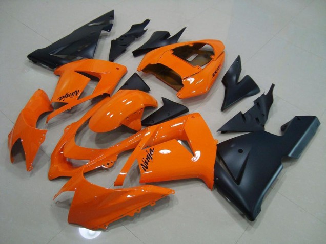 Billige Orange Matt Schwarz ZX10R 2003-2005 Motorrad Verkleidungen Billige Orange Matt Schwarz ZX10R 2003-2005 Motorrad Verkleidungen