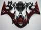 Billige Schwarz rote Flamme R6 2003-2005 Motorrad Verkleidungen