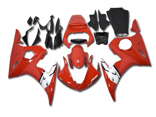 Billige Rot Weiß R6 2003-2005 Motorrad Verkleidungen