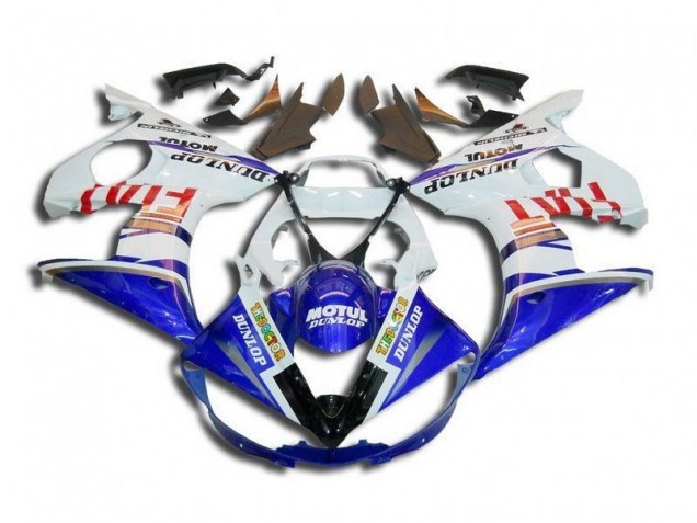 Billige Weiß Blau Fiat Motul Dunlop R6 2003-2005 Motorrad Verkleidungen