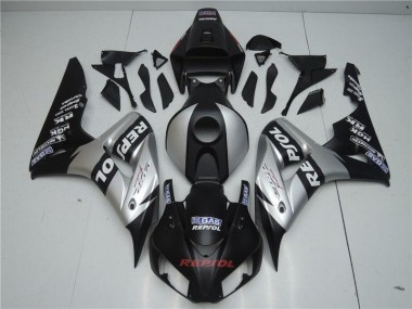 Billige Schwarz Silber Repsol CBR 1000 RR 2004-2005 Motorrad Verkleidungen