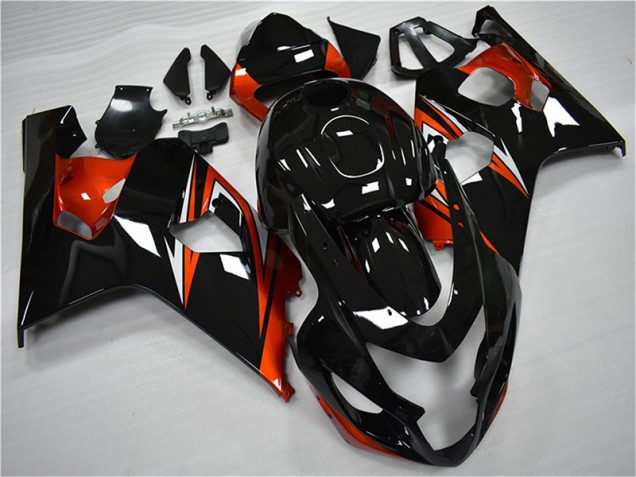 Billige Orange Schwarz GSXR 600 / 750 K4 2004-2005 Motorrad Verkleidungen Billige Orange Schwarz GSXR 600 / 750 K4 2004-2005 Motorrad Verkleidungen