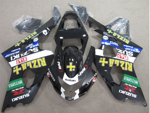 Billige Schwarz Gelb Rizla GSXR 600 K4 2004-2005 Motorrad Verkleidungen Billige Schwarz Gelb Rizla GSXR 600 K4 2004-2005 Motorrad Verkleidungen