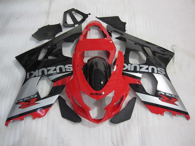 Billige Rot Schwarz Silber GSXR 600 K4 2004-2005 Motorrad Verkleidungen Billige Rot Schwarz Silber GSXR 600 K4 2004-2005 Motorrad Verkleidungen