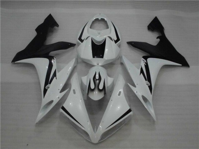 Billige Weiß Schwarz Flamme R1 2004-2006 Motorrad Verkleidungen Billige Weiß Schwarz Flamme R1 2004-2006 Motorrad Verkleidungen