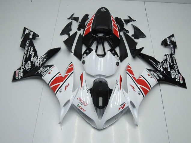 Billige Weiß Schwarz Aufkleber R1 2004-2006 Motorrad Verkleidungen