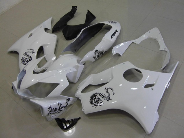 Billige Weiß mit Schwarz Dragon CBR 600 F4i 2004-2007 Motorrad Verkleidungen