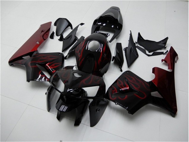Billige Rot Flamme Schwarz CBR 600 RR 2005-2006 Motorrad Verkleidungen