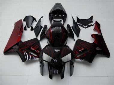 Billige Rot Flamme Schwarz CBR 600 RR 2005-2006 Motorrad Verkleidungen