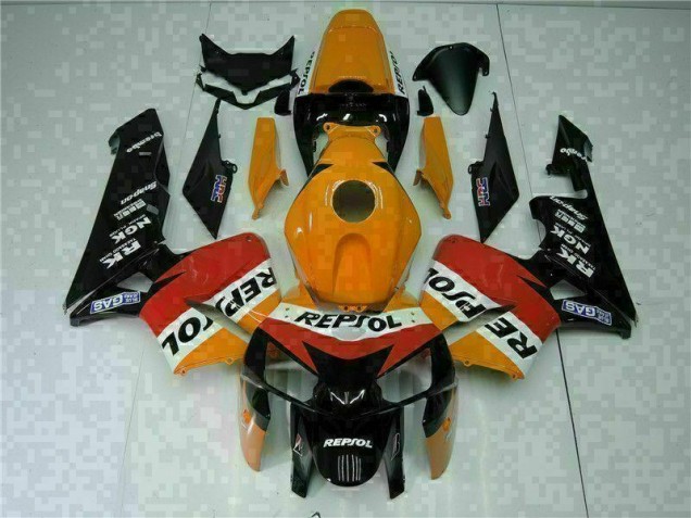 Billige Orange Schwarz Repsol CBR 600 RR 2005-2006 Motorrad Vollverkleidung