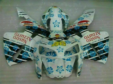 Billige Weiß Blau Nastro Azzurro 46 CBR 600 RR 2005-2006 Motorrad Verkleidung
