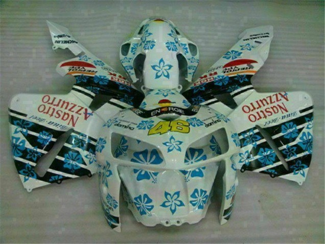 Billige Weiß Blau Nastro Azzurro 46 CBR 600 RR 2005-2006 Motorrad Verkleidung