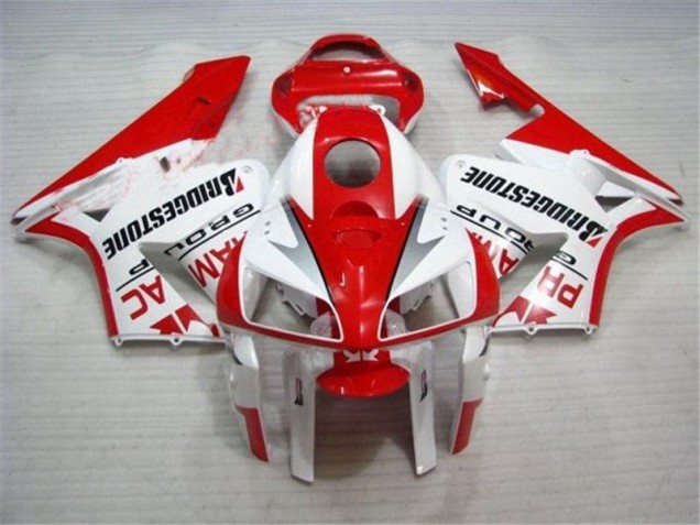 Billige Rot Weiß CBR 600 RR 2005-2006 Motorrad Verkleidungen Komplett Sets