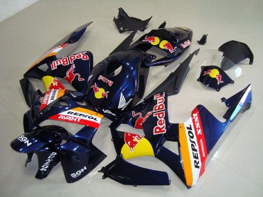 Billige Dunkel blau Rot Bull Repsol CBR 600 RR 2005-2006 Motorrad Verkleidungen
