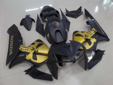 Billige Matt Schwarz mit goldenem Totenkopf CBR 600 RR 2005-2006 Motorrad Verkleidungen