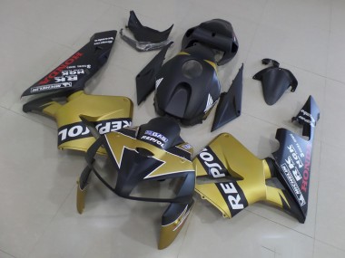Billige Schwarzgold Repsol CBR 600 RR 2005-2006 Motorrad Verkleidungen