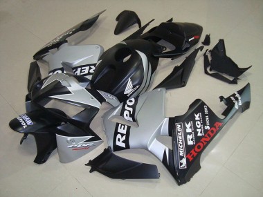 Billige Matt Schwarz Silber Repsol CBR 600 RR 2005-2006 Motorrad Verkleidungen