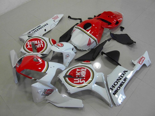 Billige Perl Weiß Lucky Strike CBR 600 RR 2005-2006 Motorrad Verkleidungen