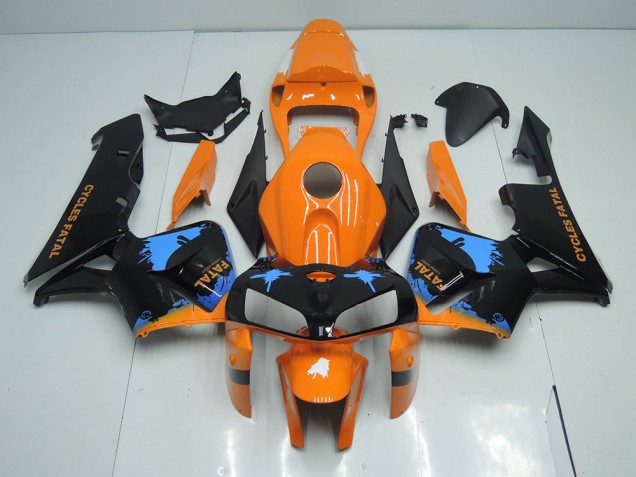 Billige Orange Schwarz CBR 600 RR 2005-2006 Motorrad VollVerkleidungen & Plastik
