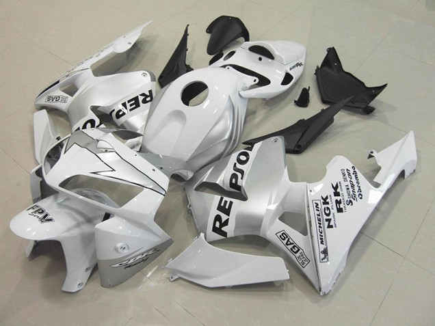 Billige Repsol Weiß Silber CBR 600 RR 2005-2006 Motorrad Verkleidungen